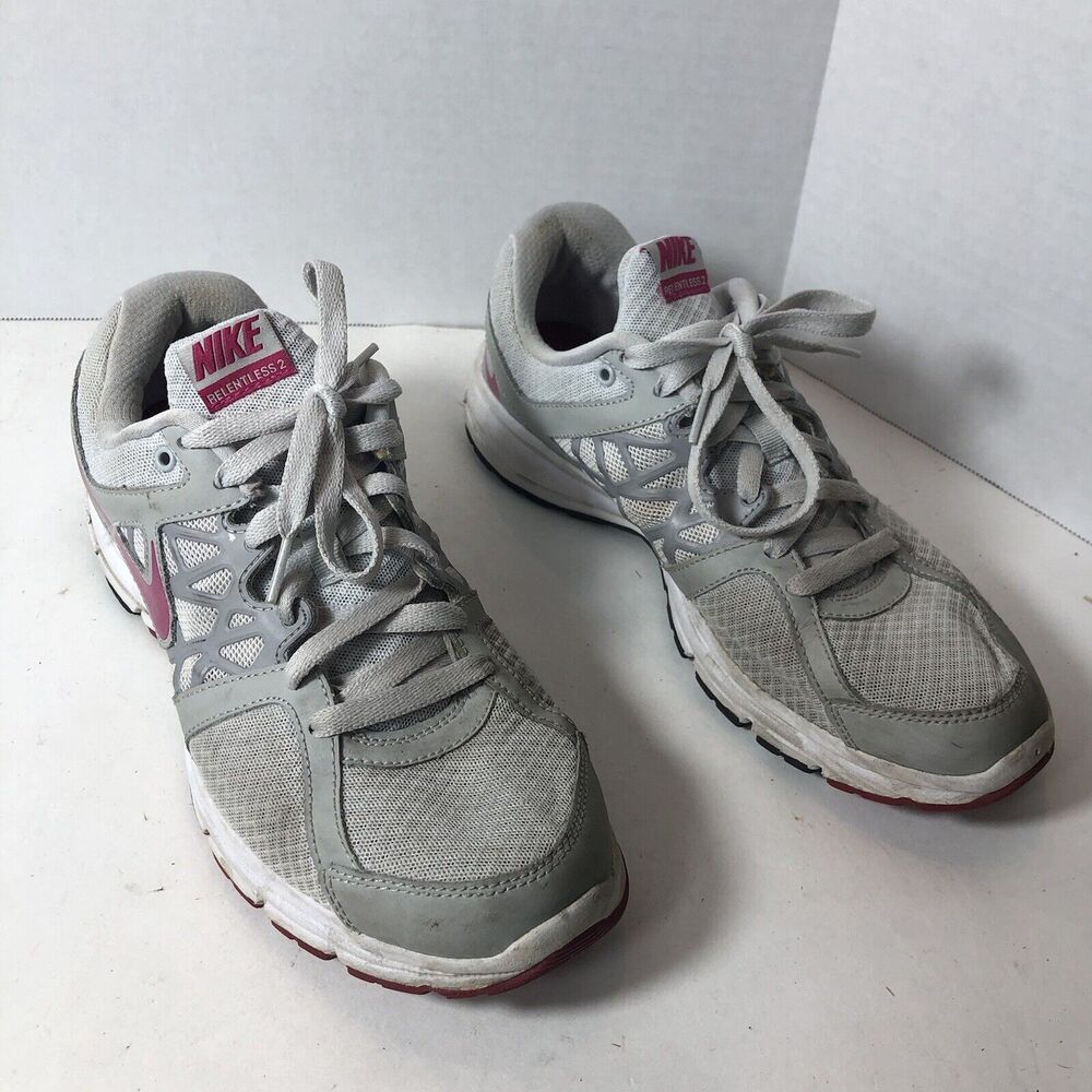 Nike Running Shoes Womens Size 11 Relentless 2 Grey Pink 512083-005 C3